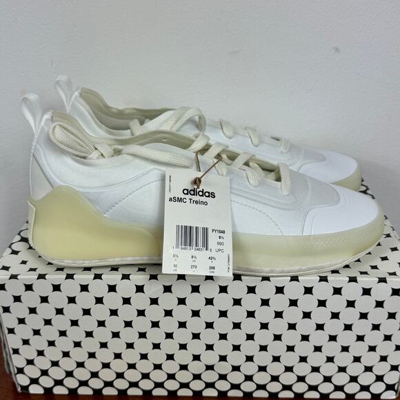 New Adidas by Stella McCartney ASMC Treino Sneakers in White Women's Size 8.5 - Picture 5 of 9